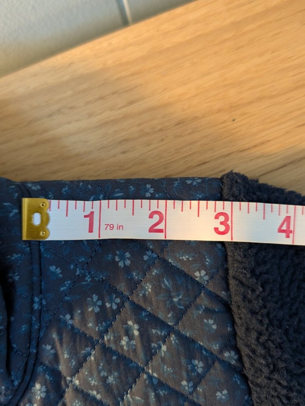 Madewell (Re)sourced Sherpa Quilted Zip-Front Jacket Deep Indigo Medium - Picture 16 of 16